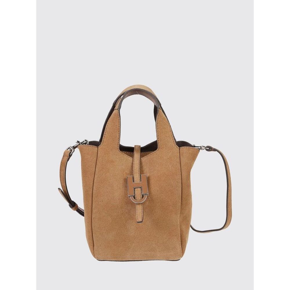 Hogan Women Hogan Suede Mini Tote Bag With Double Handle And Embossed Logo